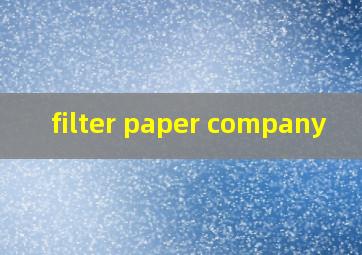 filter paper company